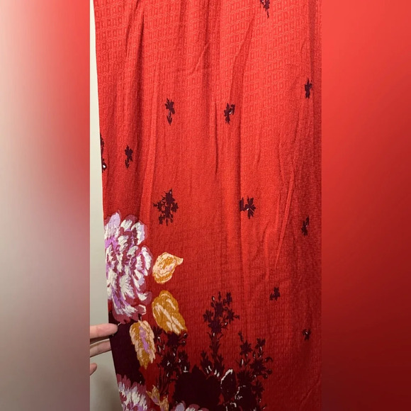 NWT Free People Get to You Floral Maxi Sundress Scarlet Red XS - Picture 9 of 12